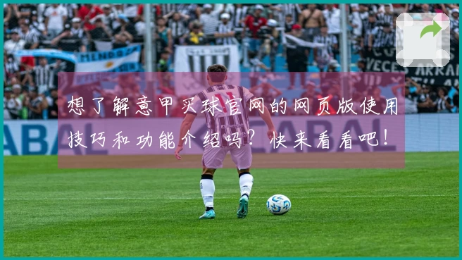 想了解意甲买球官网的网页版使用技巧和功能介绍吗？快来看看吧！